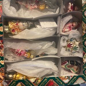 Old World Christmas Valentine Ornaments Set of  8